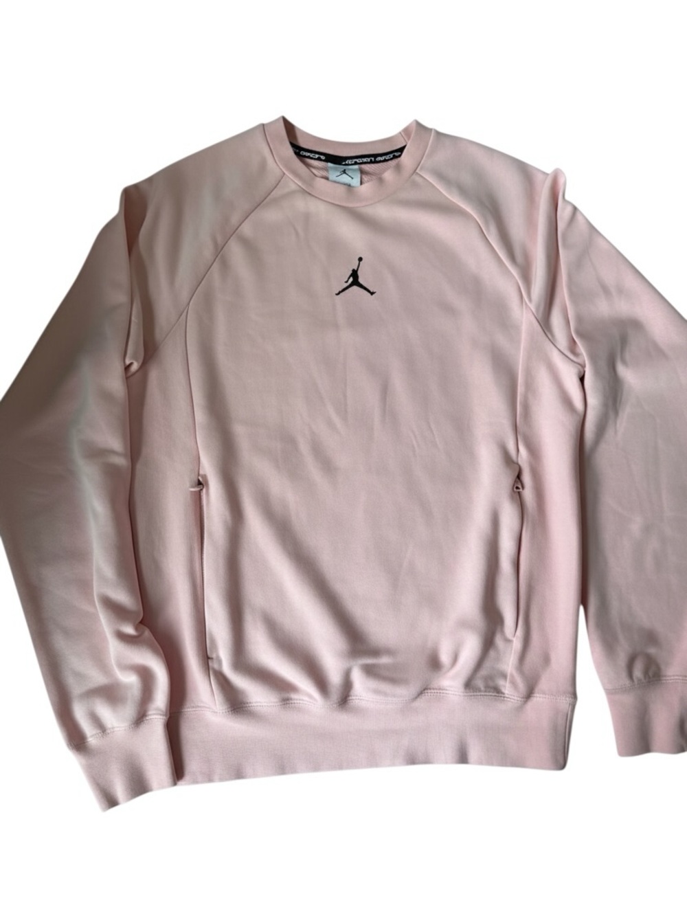 Womens Baby Pink Nike Air Jordan Pullover Crewneck Sweatshirt Oversized